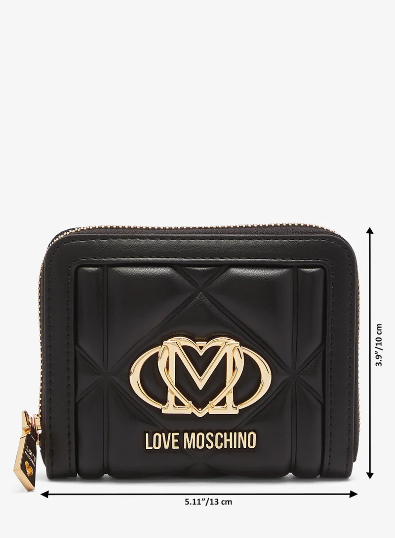 Love Moschino  Embossed Q PU Wallet for Women | Best Price UAE